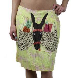 Y2K Custo Barcelona Low Rise Donkey Skirt